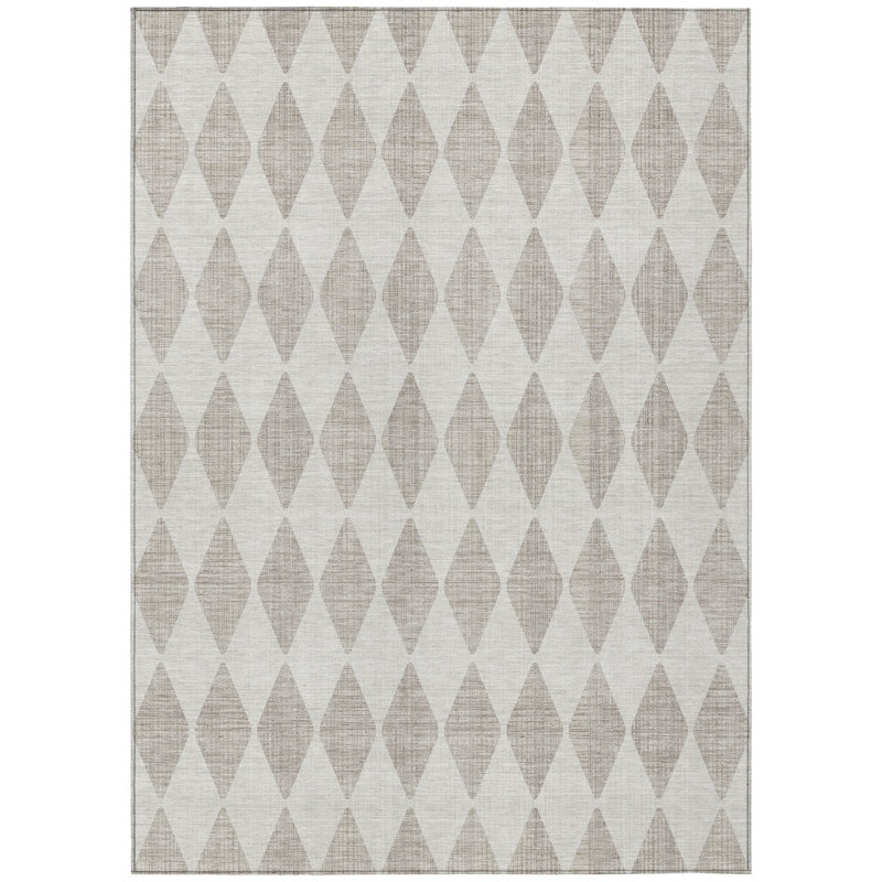 Loreen Washable Geometric Indoor / Outdoor Rug, Rectangle 8' x 10'