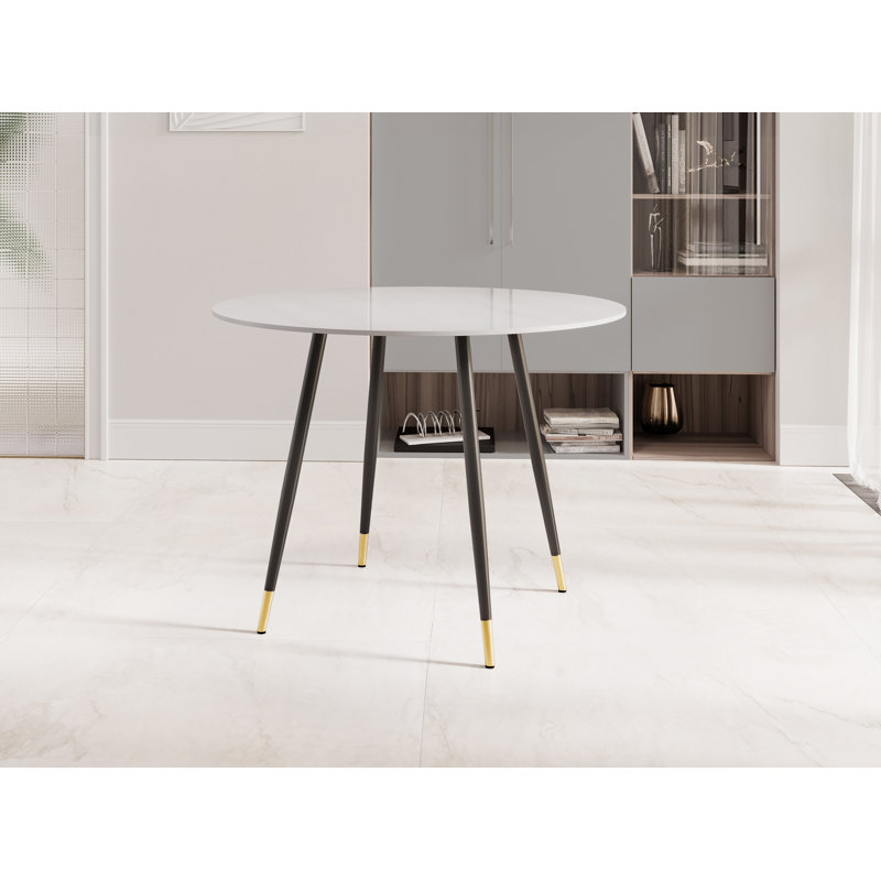 Haywards Round Metal Base Dining Table, White