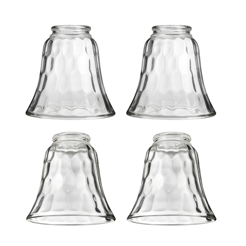Abat-jour de ventilateur de plafond en verre Analynn H 4,625 po x l 4,75 po (vissé) en transparent