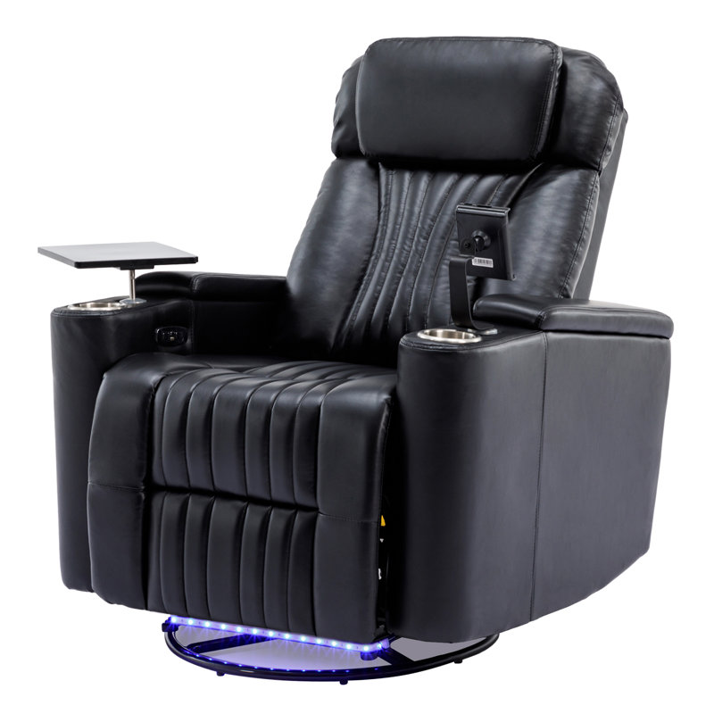 270° Power Swivel Recliner, Black
