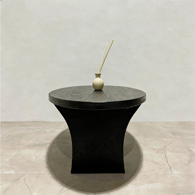 Nordic-style solid wood oval coffee table