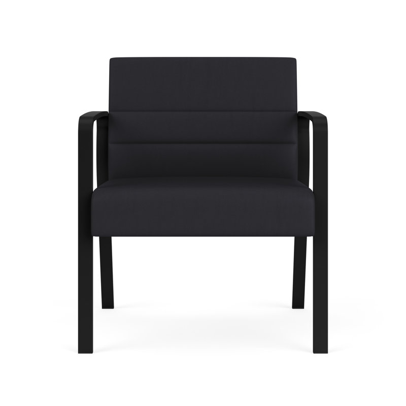 Chaise d'invité surdimensionnée Waterfall, Noir, Vinyle noir Patriot Plus
