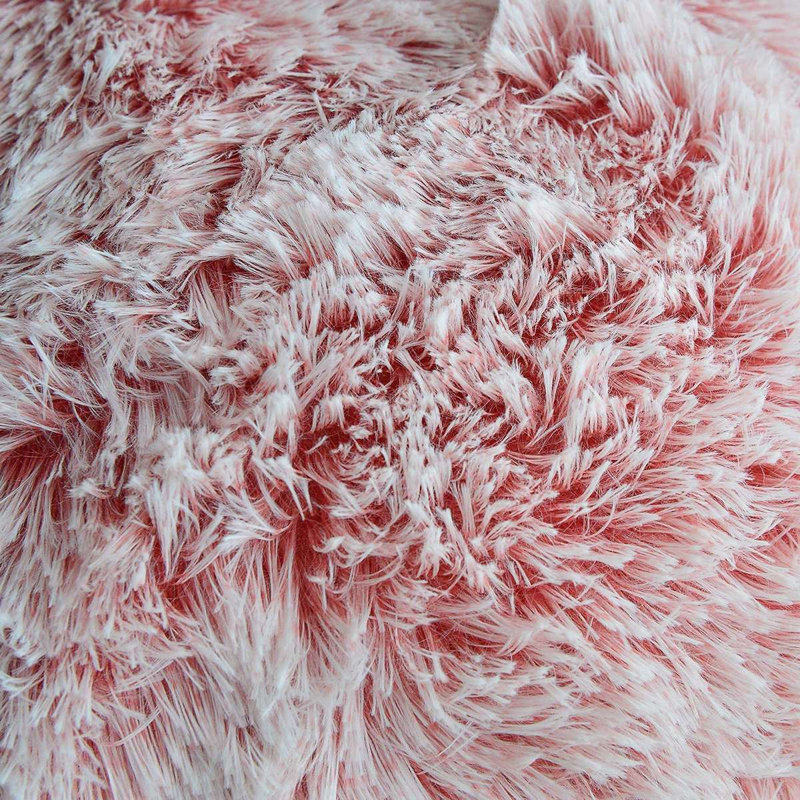 Housse de coussin en fausse fourrure, Rouge