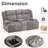 73.23"wide Pillow Top Arm Corduroy Upholstered Manual Double Reclining Loveseat-370263238