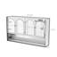 Armoire de salle de bain murale 47,25 "à quatre portes avec armoire à pharmacie en verre-2107273570