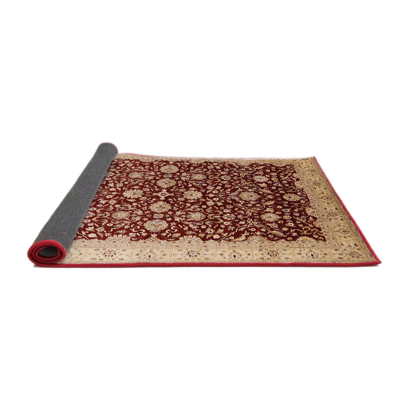 Tapis beige / rouge Ishkhan, Rond 8 pi