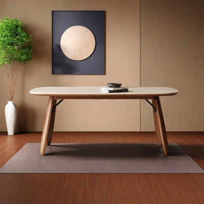 Modern simple rock plate dining table