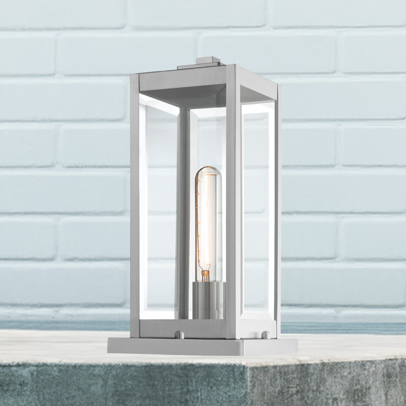 Wylie Beveled Pier Mount Light, Stainless Steel