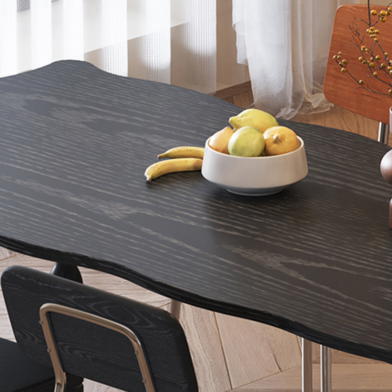 Table de salle à manger Exquis, H 29,52 po x L 62,99 po x l 31,49 po, Noir, noir, noir, noir