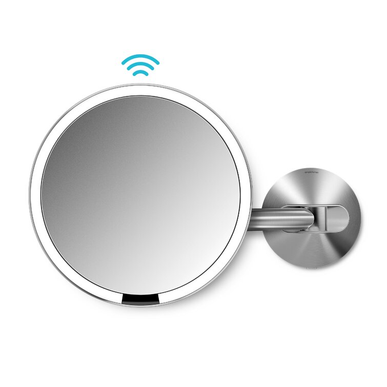 https://assets.wfcdn.com/im/92032589/resize-h755-w755%5Ecompr-r85/1221/122144648/Simplehuman+Brushed+8%22+Round+Wall+Mount+Sensor+Makeup+Mirror%2C+5x+Magnification%2C+Hard-Wired.jpg