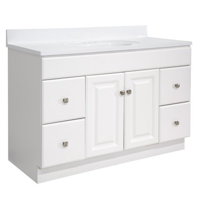 Ensemble de meuble-lavabo simple 4 portes 4 tiroirs Wyndham