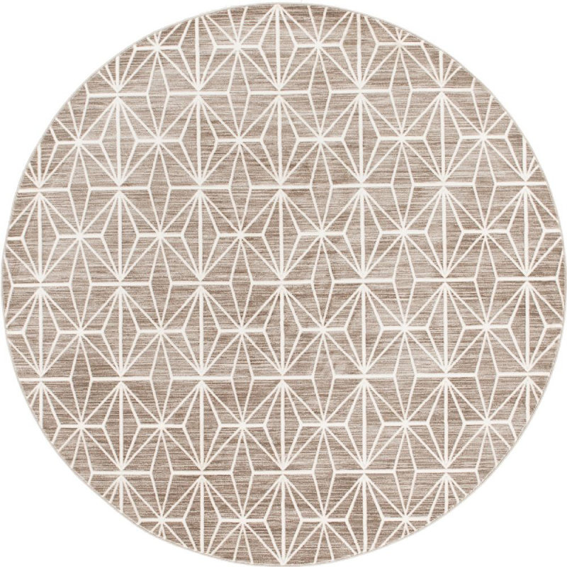 Heights Abstract Indoor Rug, Round 8'