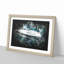 Teal Blue Drum Kit - Picture Frame Graphic Art Print-56864110-56864115