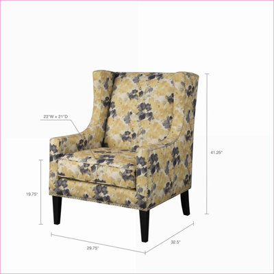 Fauteuil à oreilles Barton, siège rembourré pour adultes, pour salon, chambre à coucher, bureau