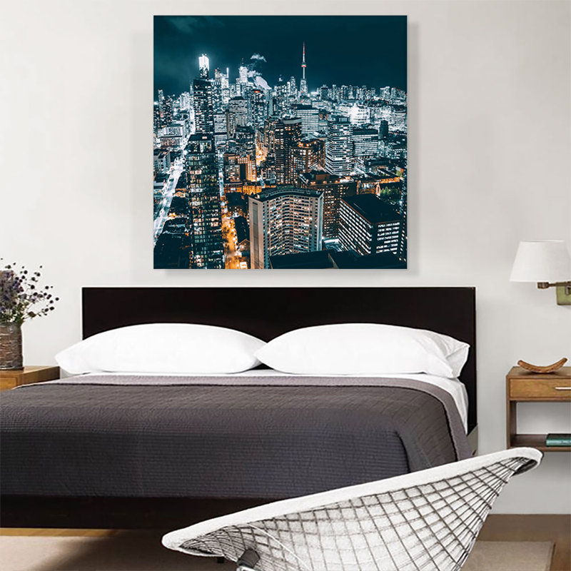 Toronto Canada City - reproduction de photo sur toile tendue, H 36 po x l 36 po x 1,5 po