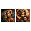 Orange orange, mère et enfant «Bond I» - ensemble d'art mural africain-769550841