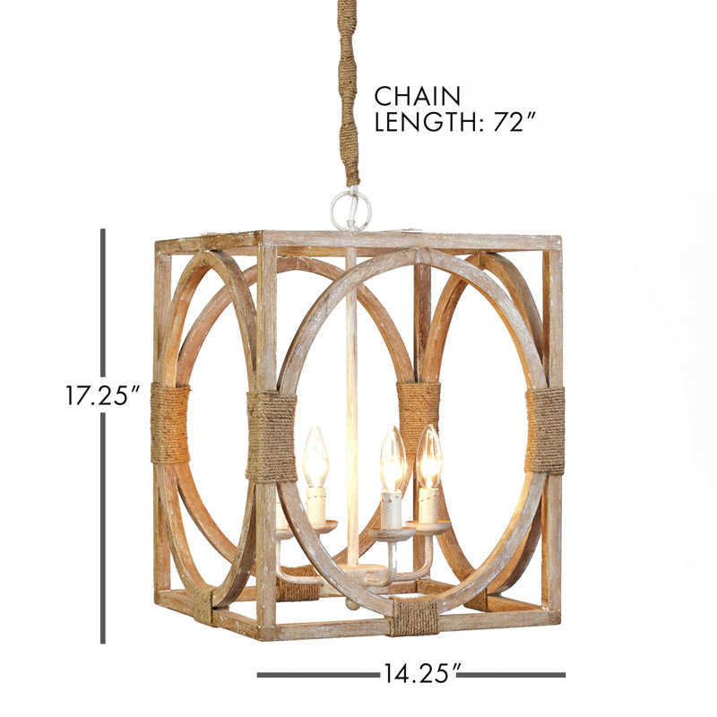 Luminaire suspendu carré 4 lumières Nesbitt