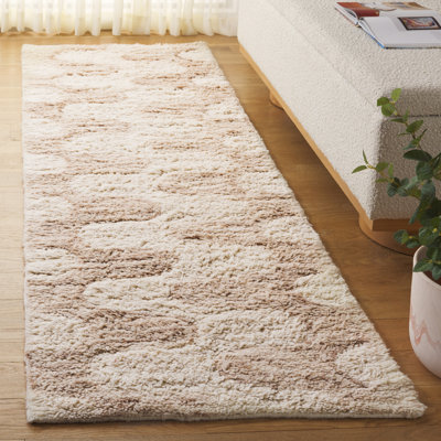 Miksen 226 Hand Tufted Wool/Recycled Cotton Abstract Indoor Use Only Rug in Ivory/Beige