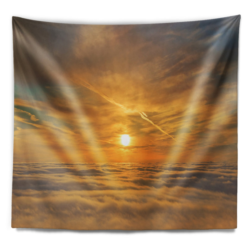 Coucher de soleil sur la plage, H 32 po x l 39 po