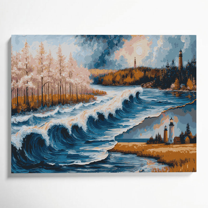 Art mural sur toile gris «USA State Michigan»