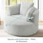 Fauteuil demi-tonneau rembourré en velours côtelé 49 pièces Lozena, surdimensionné, avec chaise longue à compression ronde, aucun assemblage requis, disponible en 7 couleurs-957259611