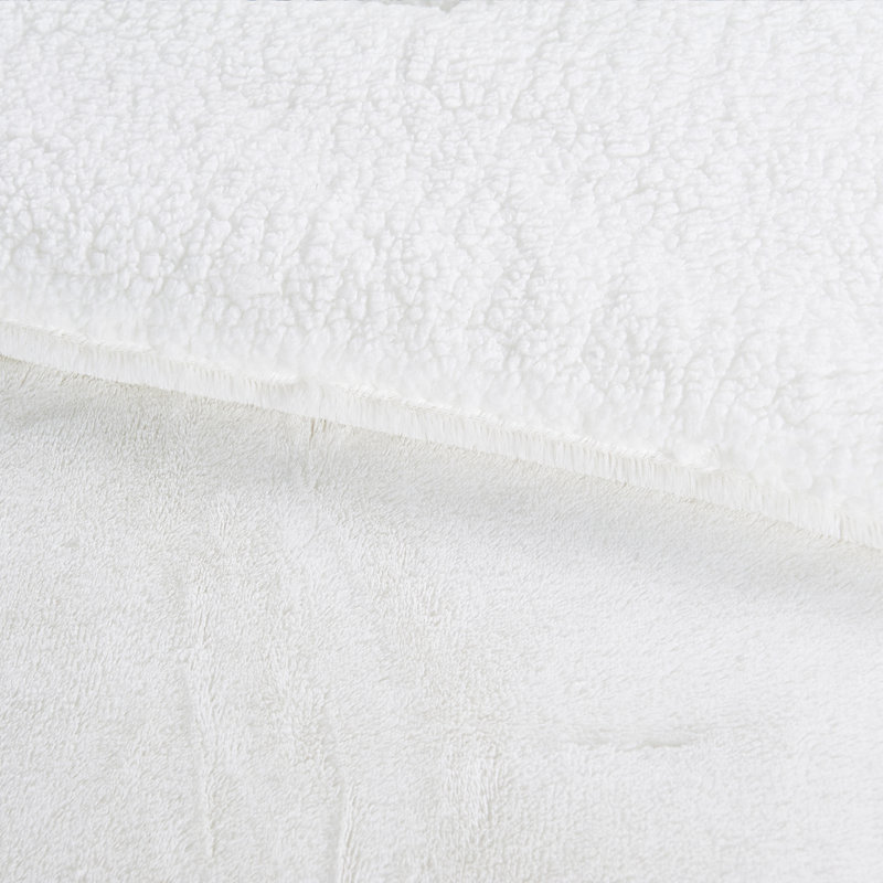 Couverture en fausse fourrure, Blanc brillant