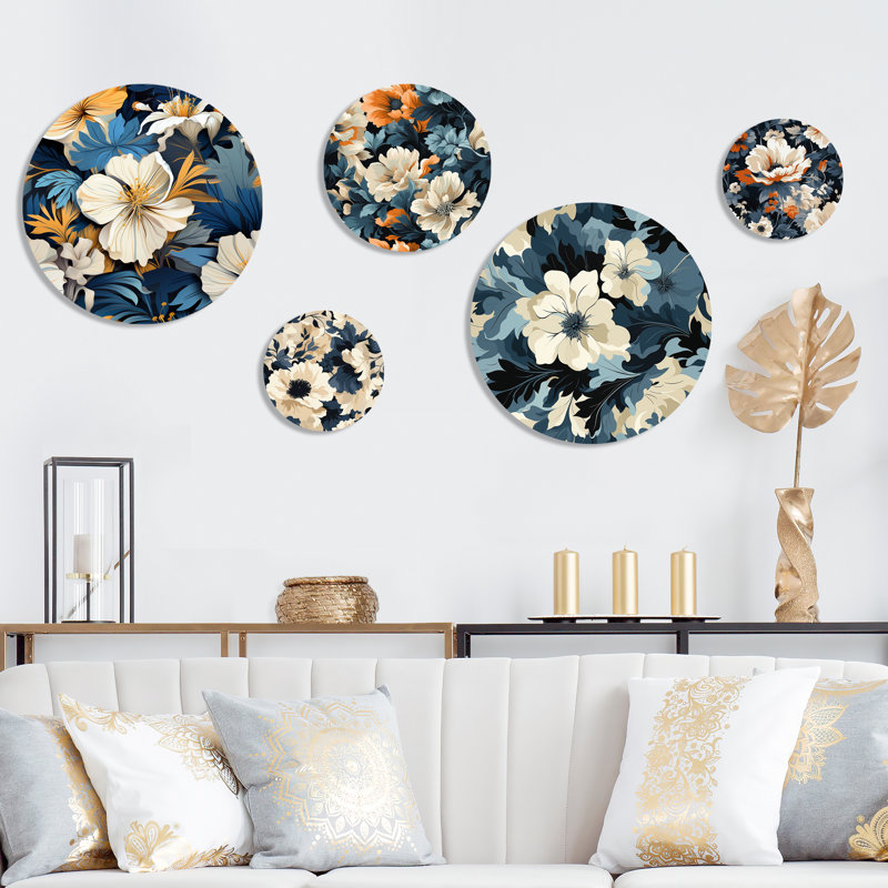 Lylou - Ensemble de 5 reproductions d'art floral