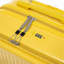 14"/20" 2 Pcs/Set In ABS Spinner Wheel Luggage, With Combination Lock And Front Opening Design, 14" Cosmetic Case (Yellow)