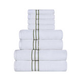Josann Turkish Cotton Ultra-Plush Solid 8 Piece Highly Absorbent Heavyweight Towel Set