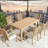 Set of 2 23-Inch All-Weather Aluminum Patio Dining Chairs with Wood-Like Khaki Finish-1364566882