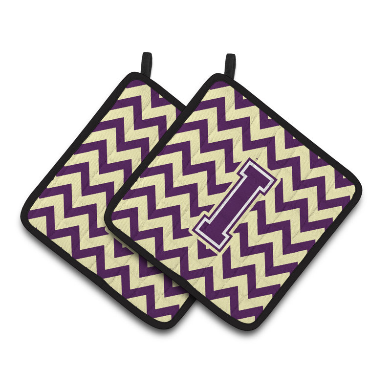 Poignée à chevrons, I, Mauve / doré clair