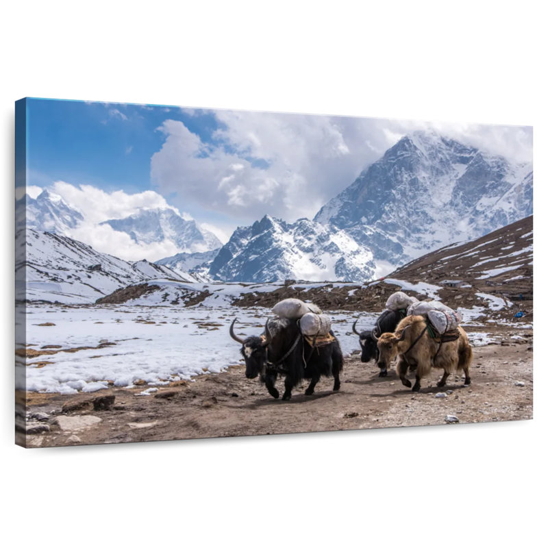 Alvord Mount Everest Yaks, 26" H x 39" W