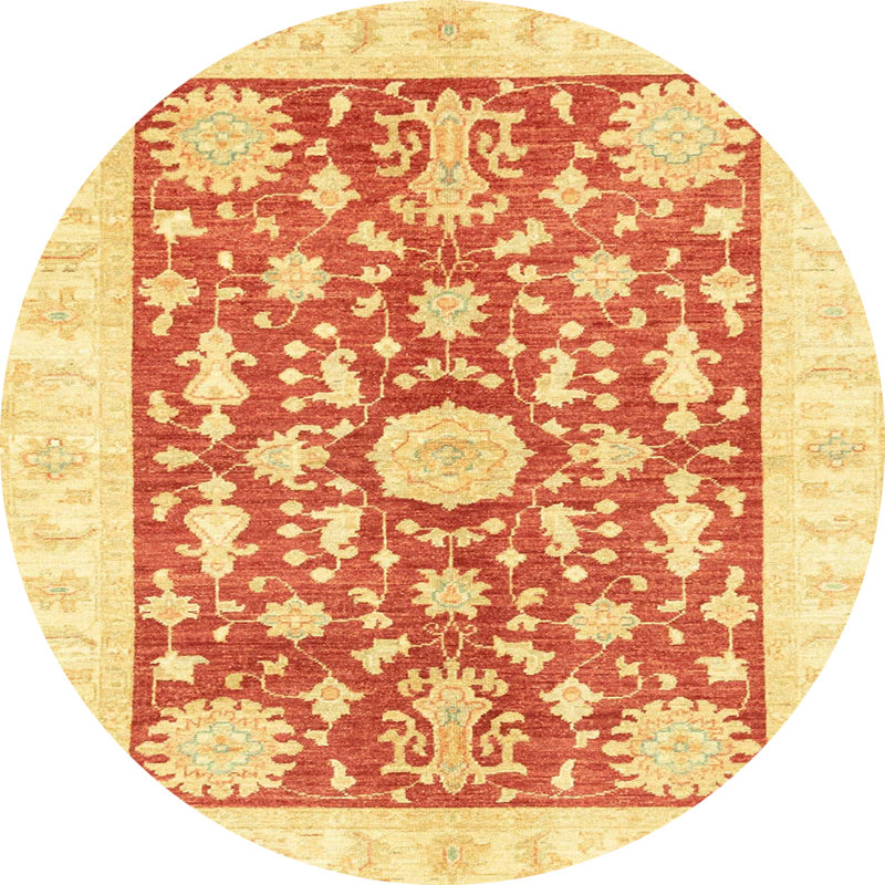 Tapis décoratif multicolore à motif abstrait, Rond 7 pi