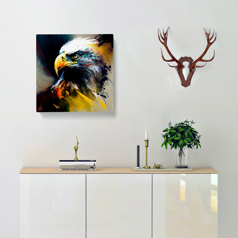 Eagle Abstract Expressionism No.1 - Wrapped Canvas, 35cm H x 35cm W x 3cm D