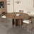 Retro Nut-brown Round Solid Wood Writing Desk