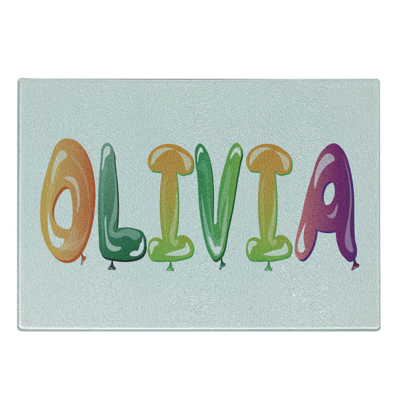 Multicolore Ambesonne - planche à découper en verre trempé Olivia
