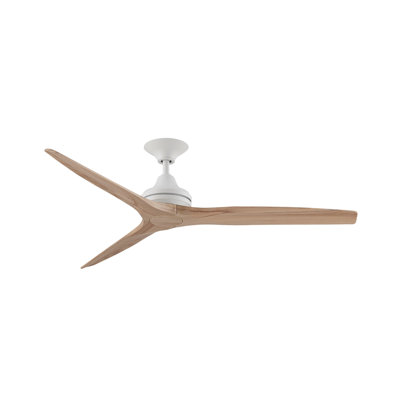 Spitfire 60 inch Indoor/Outdoor Ceiling Fan - Matte White with Natural blades