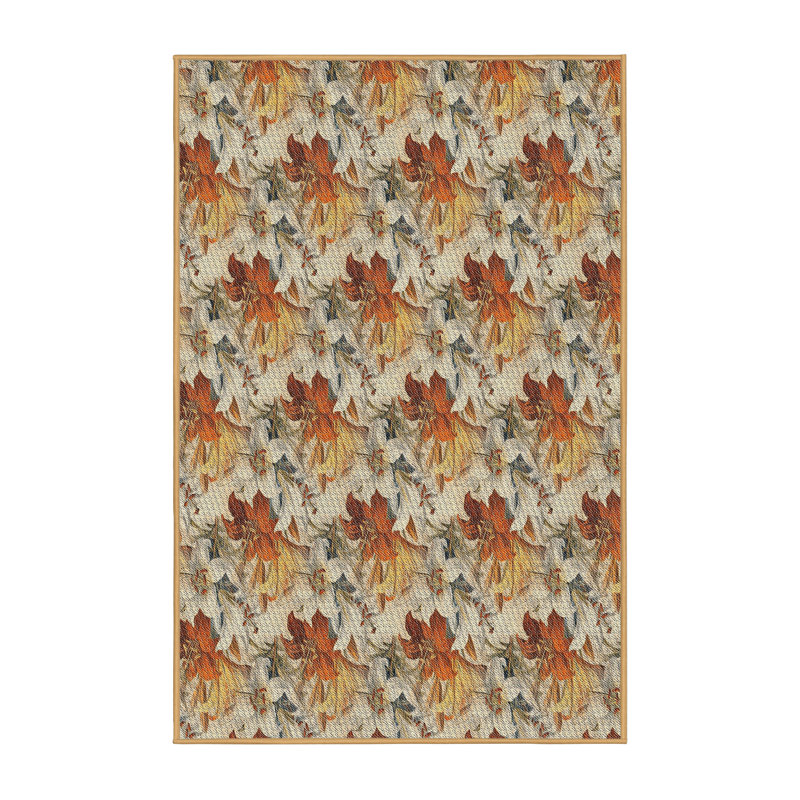 Tapis brun à motif/orange/beige Hans, Rectangle 8 pi x 12 pi