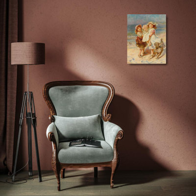 "On the Beach" par Frederick Morgan - Art mural sur toile tendue avec châssis