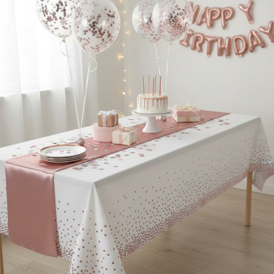 Ensemble de nappe jetable pour fête avec drap de table en soie Imperméable, résistant à la décoloration, décoration élégante pour les mariages, les anniversaires et les événements