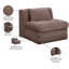 Chaise modulaire sans accoudoirs en tissu chenille Vredenburgh-771512068
