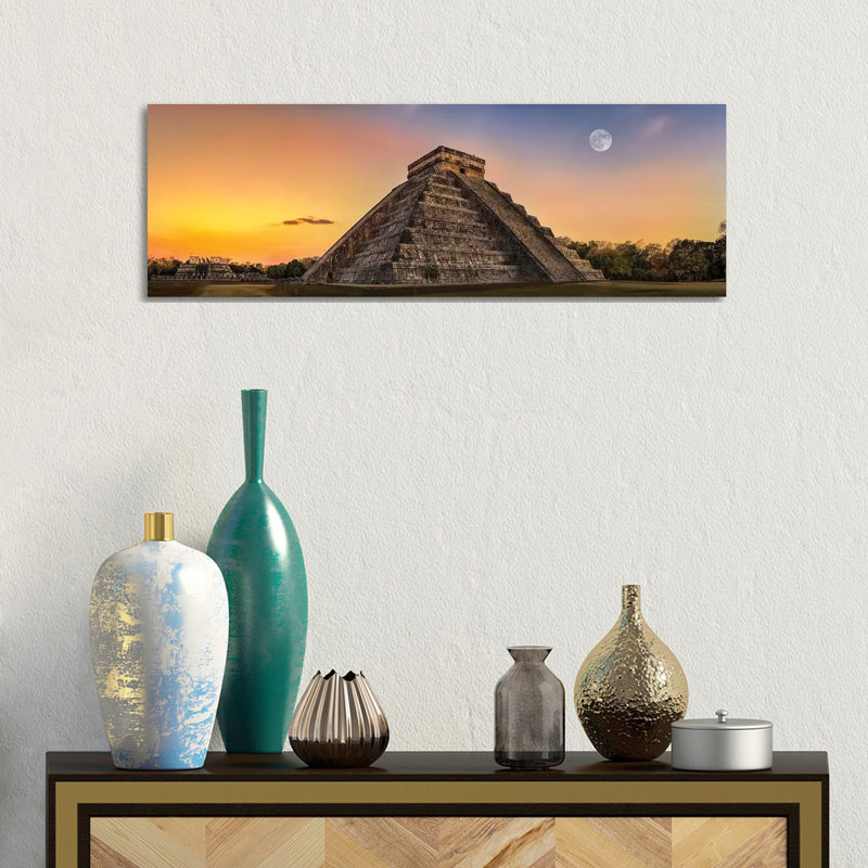 Mayan Twilight by Jonathan Ross Photography - Wrapped Canvas Panoramic Print, 30.48 cm H x 91.44 cm W x 1.91 cm D