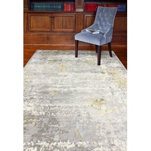 Cascade Abstract Hand-Knotted Gray Rug
