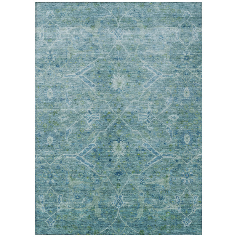 Machine Washable Indoor/Outdoor Masuda ACN2298 Global Rug, Rectangle 2'6" x 3'10"