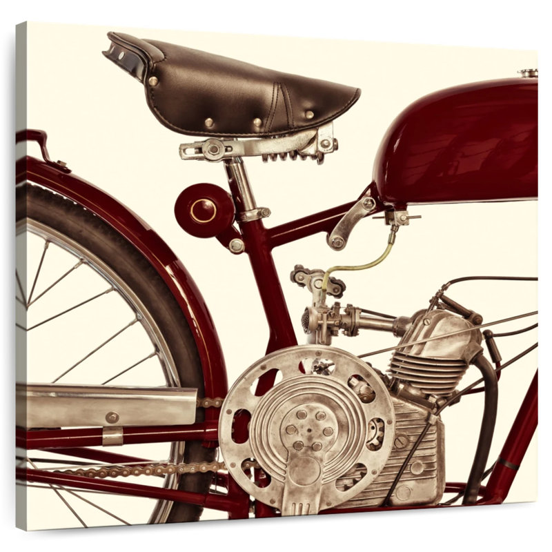 Moteur de moto rétro italien Mehar, H 30 po x l 30 po
