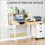 Bureau compact à domicile avec tiroir et tablettes de rangement pour petits espaces, idéal pour le travail et les études