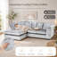 4 Seater Velvet Sofa & Chaise-134973749