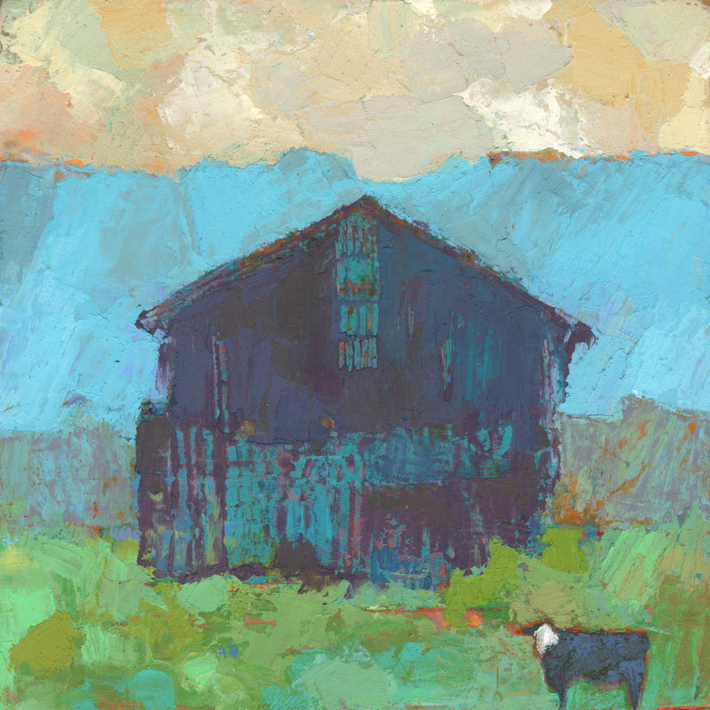 «Arvik Pongo Barn on Canvas» par Sue Jachimiec, reproduction, L 12 po x H 12 po