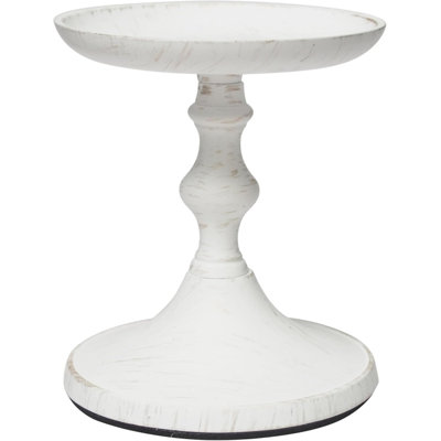 Hosley Aluminum Metal Decorative Pillar Candle Holder White Wash Finish for Candles or Display, 5Inch High - Ideal for Weddings, Parties, Events, Home Decor, Gifts, Elegant