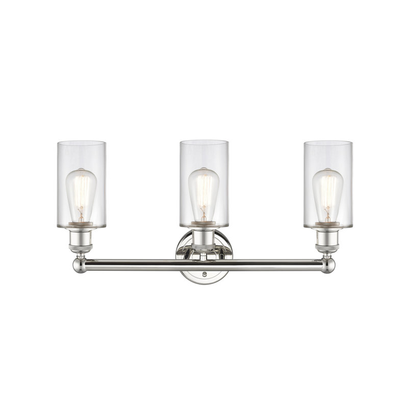 Caldello 3 - Light Dimmable Vanity Light, Clear, Polished Nickel